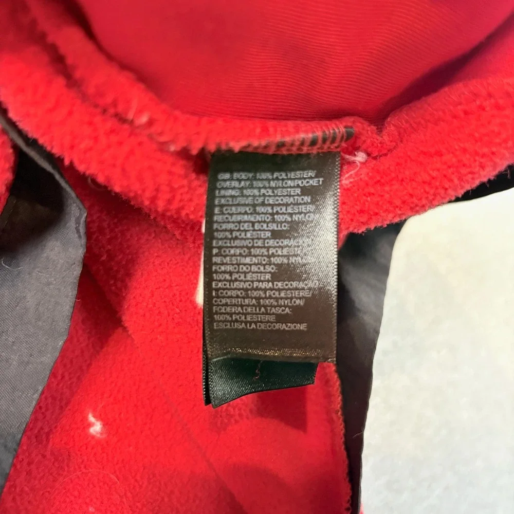 The North Face Denali Fleece Jacket Mens XL Red Black Full Zip Polartec Coat